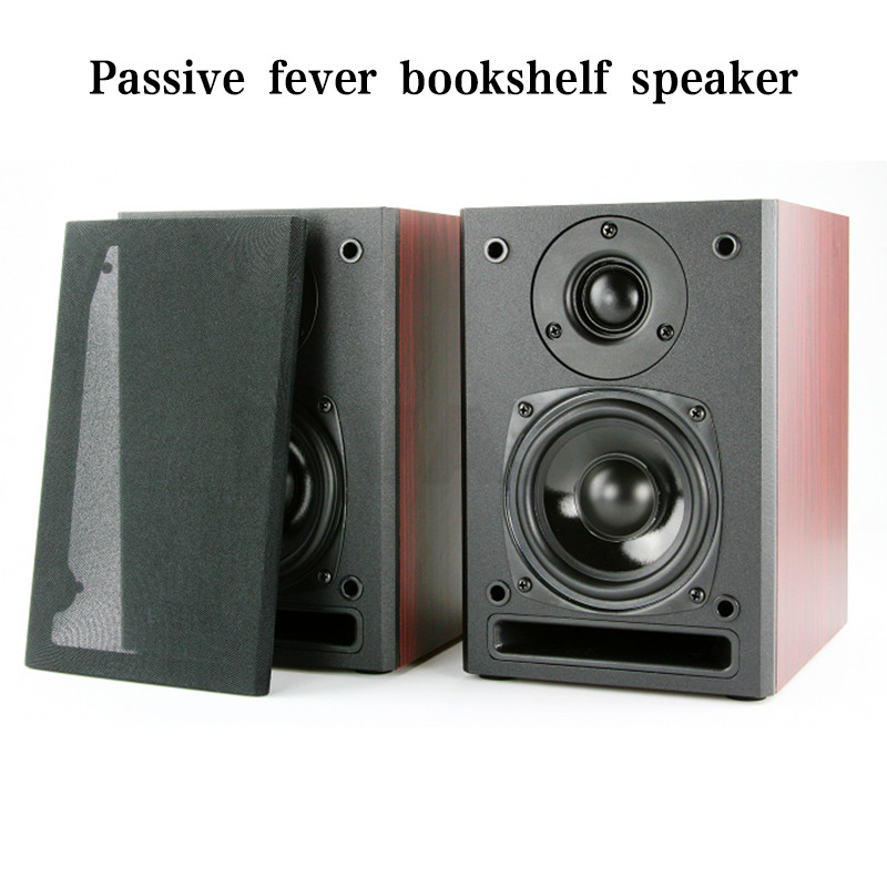 4 Inch High Power Home Bookshelf Speaker 2.0 Passive Desktop Monitor Wall-mounted Surround Sound