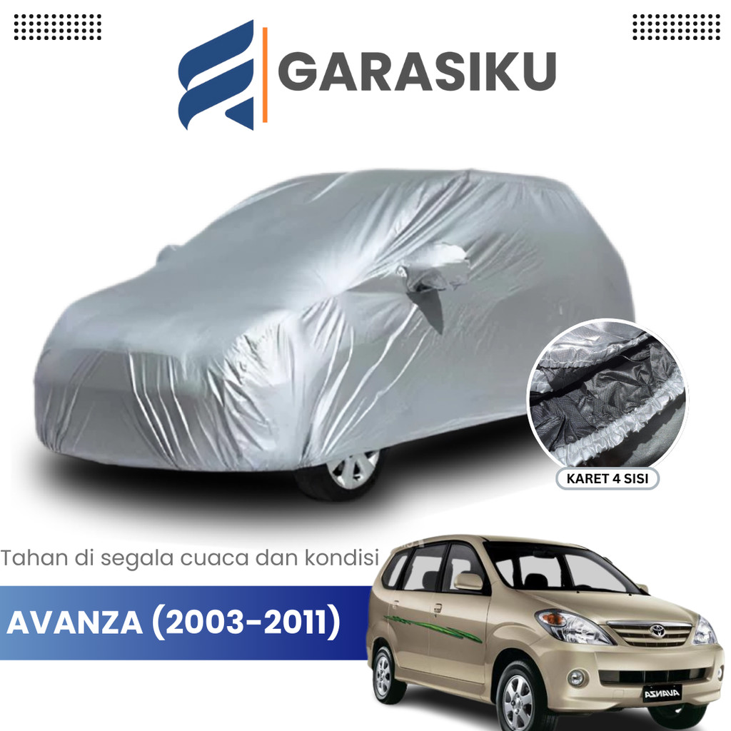 Cover Mobil Avanza (2003-2011) F-16 Silver Premium | Sarung Mobil Avanza (2003-2011) Tahan Air & Deb