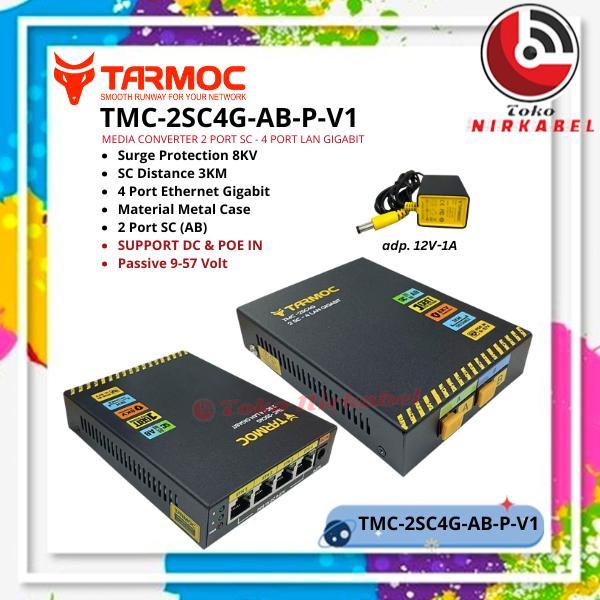 Tarmoc TMC-2SC4G-AB-P-V1 Media Converter 2 FO 4 LAN Gigabit POE IN