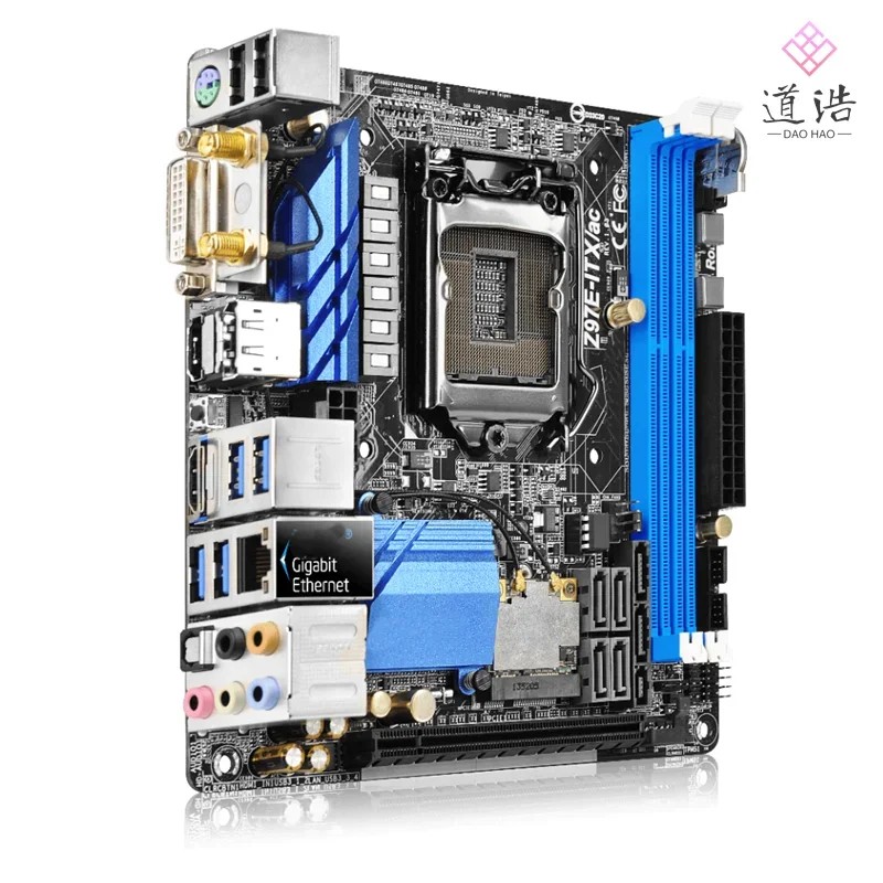 For ASROCK Z97E-ITX/AC Motherboard 16GB HDMI PCI-E3.0 LGA 1150 DDR3 Mini-ITX Z97 Mainboard 100%