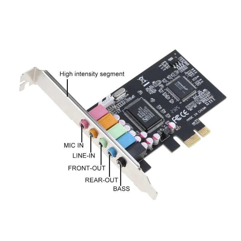 3D Stereo PCI-e Audio Card 32/64 Bit PCI for Express PC Sound Card CMI8738 Chip