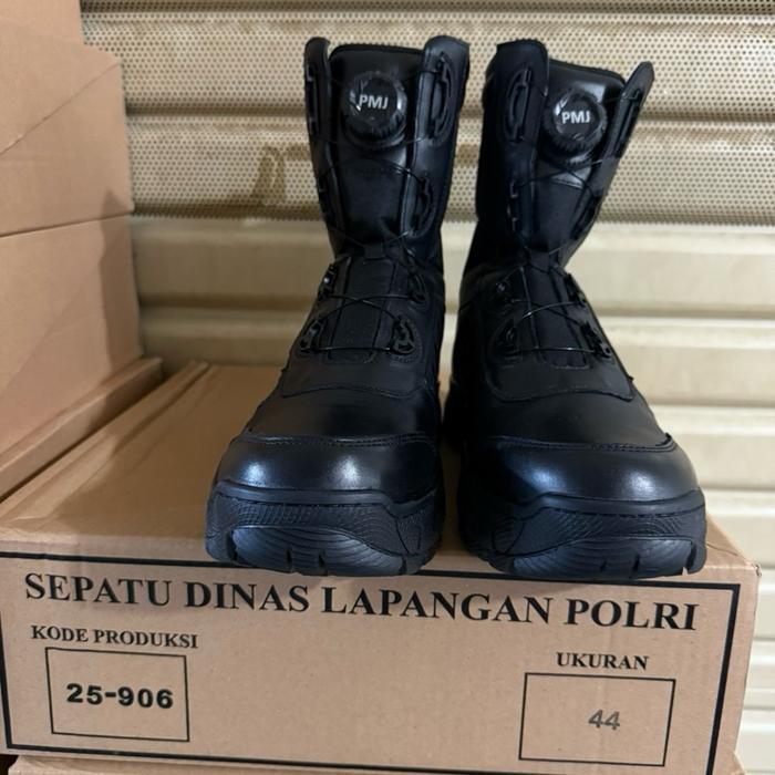 (Bisa Cod) Sepatu Pdl Tali Putar Jatah Dinas Lapangan Polri Pmj (Kode 25-906) / Sepatu Pdl Polri Ori