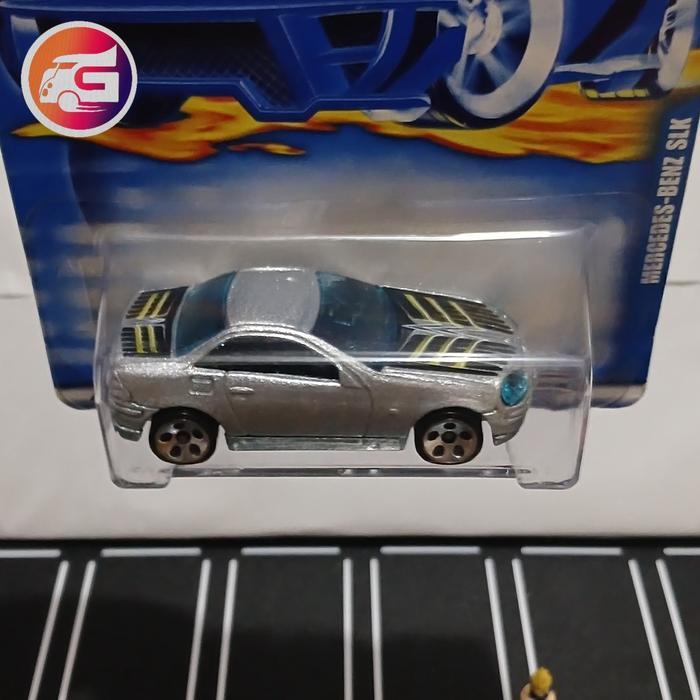 HOT WHEELS MERCEDES BENZ SLK SILVER BLUE CARD - HOTWHEELS