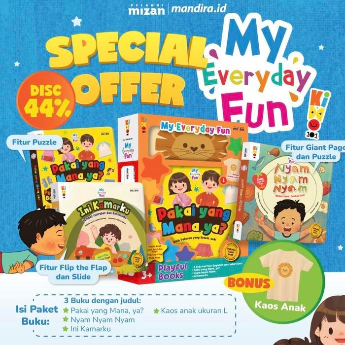 KIDDO 101 MY EVERYDAY FUN Buku Interaktif Anak Usia 35 Tahun PRE-ORDER