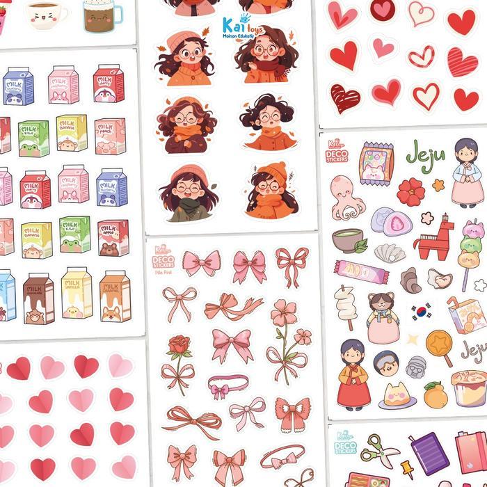 Stiker Deco Korea Lucu Kawaii / Sticker Case HP Sticker Coquette Pita Aesthetic