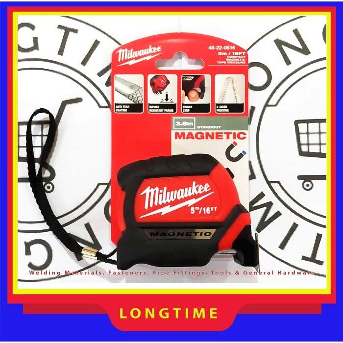 Milwaukee 48-22-0616 Meteran 5M (16Ft) Magnetic Tape Measure Professional 5 Meter Dengan Magnet