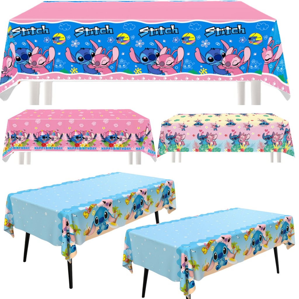 Stitch Angel Tablecloth Stitch Table cloth Birthday Party Decoration Stitch Table Cover Baby Shower
