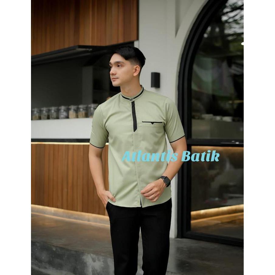 Baju Koko Couple Pria Dewasa Anak Terbaru Kain Toyobo Batik Kurta
