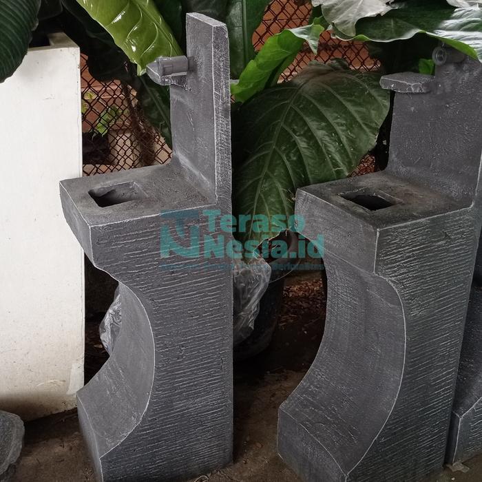 Wastafel cuci tangan / wastafel motif batu /kaki wastafel motif batu