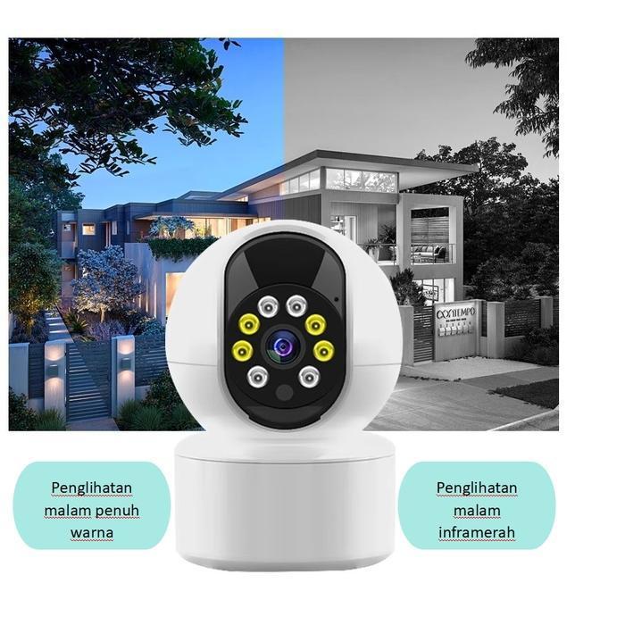 KAMERA CCTV V360 PRO -PENGAWASANROTASI 360RESOLUSI HD MOTION DETECTIONNIGHT VISION LIGHTING