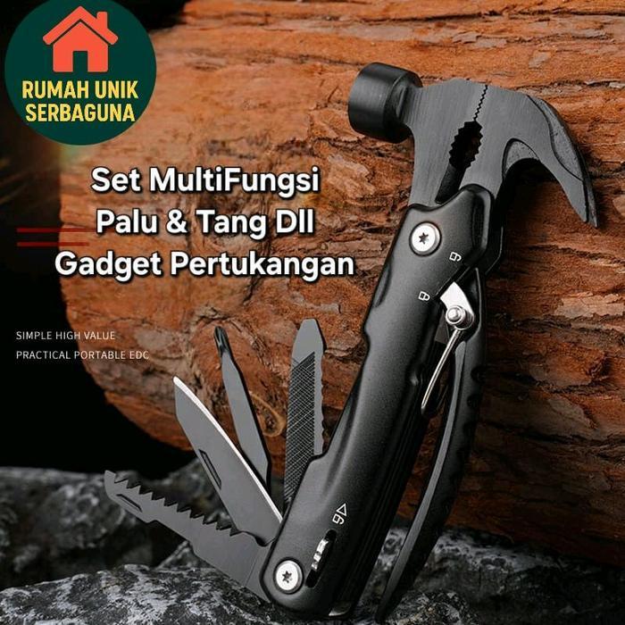Rumah Unik Serbaguna Tang Kombinasi Palu Multifungsi Tukang Listrik Camping Survival Premium Alat