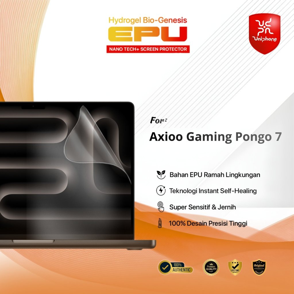 UniPhon BIO-HYDRO EPU Hydrogel Anti Gores for Axioo Gaming Pongo 7 Terbaik Protection Film Ultra Viv