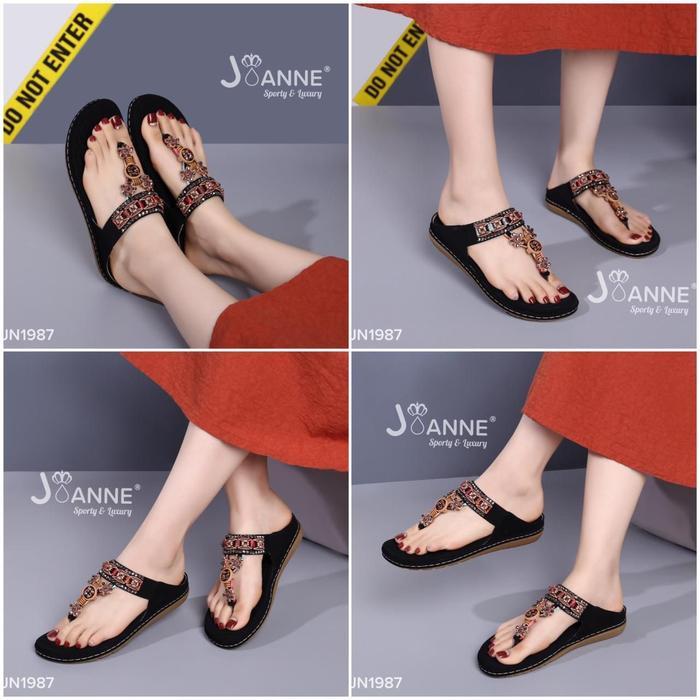 JOANNE Sandal Shoes Sepatu Wanita JN1987 Black
