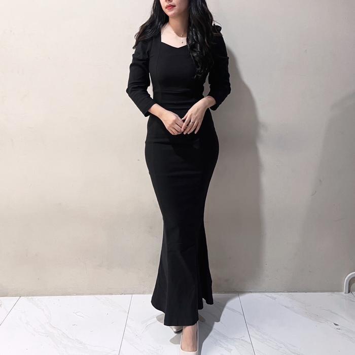 HERFIT elma dress bodycone + duyung + dress wanita Casual