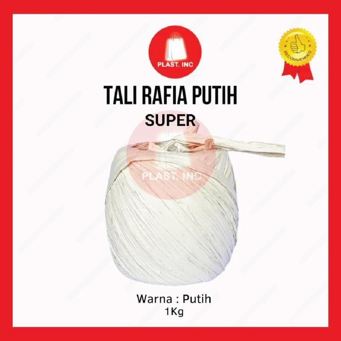 [] TALI RAFIA / TALI PACKING / TALI GULUNG WARNA PUTIH FULL 1KG
