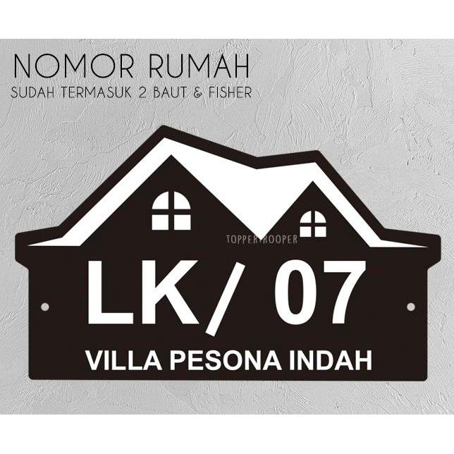 Papan Nomor Rumah Nomer Rumah Akrilik No Rumah Akrilik