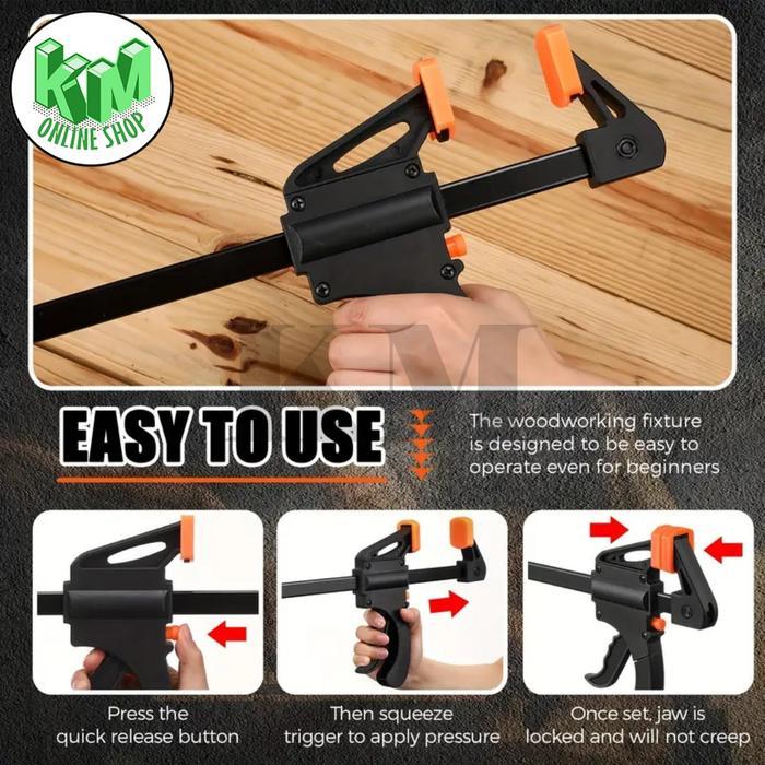 Alat Penjepit Kayu Serbaguna Clamp F Jepit Papan Kayu