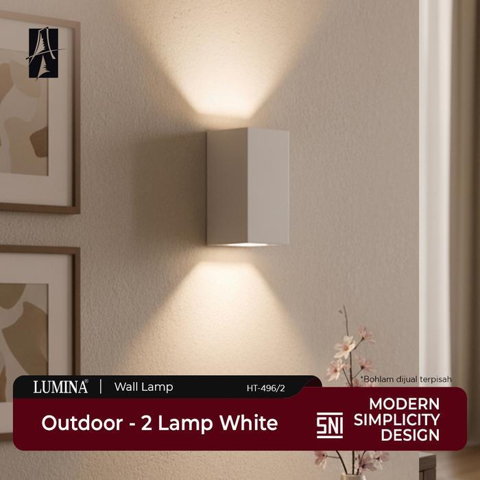 Lumina - Lampu Dinding Minimalis Hias Sorot 2 Arah Atas Bawah MR16 Fitting Tusuk Wall Lamp Light Up