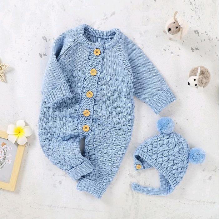 Baju Kodok Bayi 0-10Bulan Jumper Nanas Gratis Ciput Uniseks Bayi baru lahir new born Cewek cowok