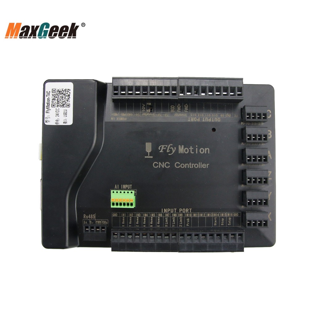 TERBARU Maxgeek Mach3 USB CNC 4 Axis 6 Axis Breakout Interface Board for nMotion Mach3 CNC Controlle
