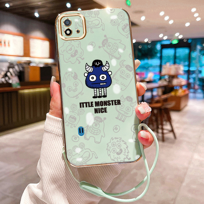 Casing Hp Untuk Realme C20 C20A C11 2021 C11 2020 Case Monster Bertanduk Kesing silikon berbahan pel