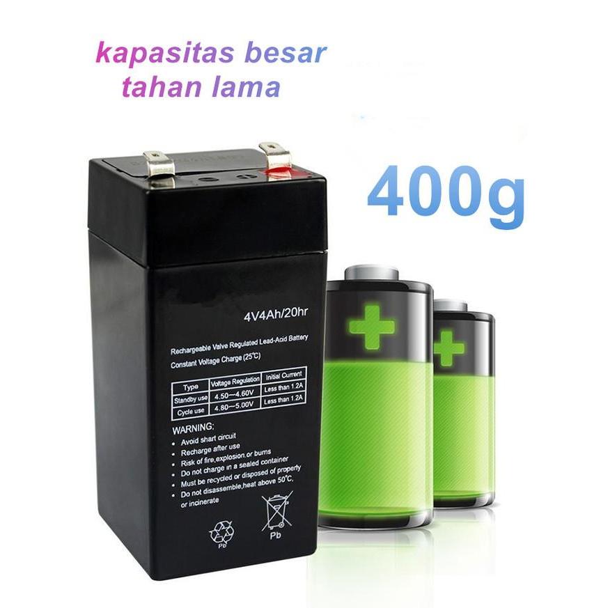 RA- Batre Baterai Battery Aki Kering 4V 4 volt 4ah 4 ah Amper Timbangan