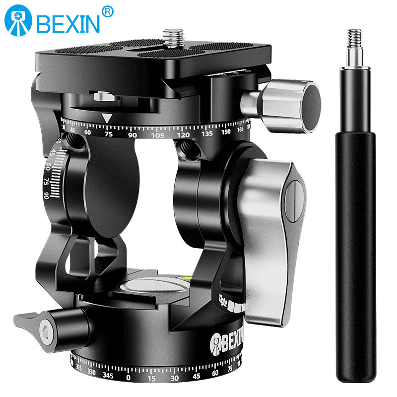 BEXIN Mini Tripod Head Lightweight Double Panoramic Camera Video Head for Tripod Arca Swiss Quick