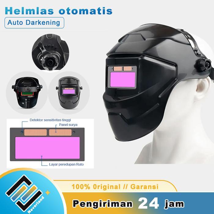 SAFETY ORIGINAL HELM LAS OTOMATIS AUAT DARKERNING SOLAR WELDING HELM KACAMATA
