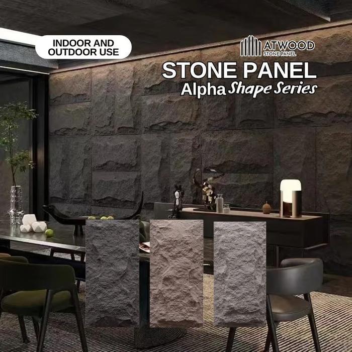 PU Stone Panel Dinding 3D Batu Alam Wallpanel