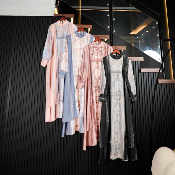 Dumma.Id Set Hijab Amelia 1 Lady Zara + Hijab Catton Moka Gamis Mewah Terbaru !!!