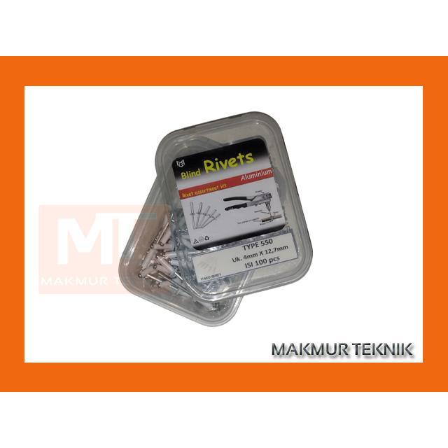 Promo Paku Rivet - Type 550 Warna Putih ECER 100 PCS