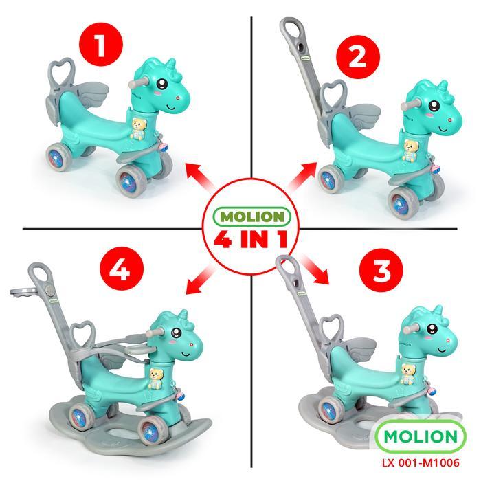 ROCKING HORSE 4IN1 KUDA KUDAAN ANAK MAINAN ANAK ANAK TOYS JUNGKAT JUNGKIT SEPEDA 001-M1006