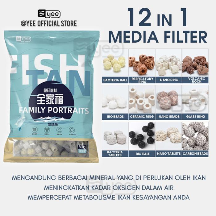 Media Filter Aquarium / Penjernih Air Aquarium / Media Filter 12in1 / Bio Ring / Bio Ball / Ceramic