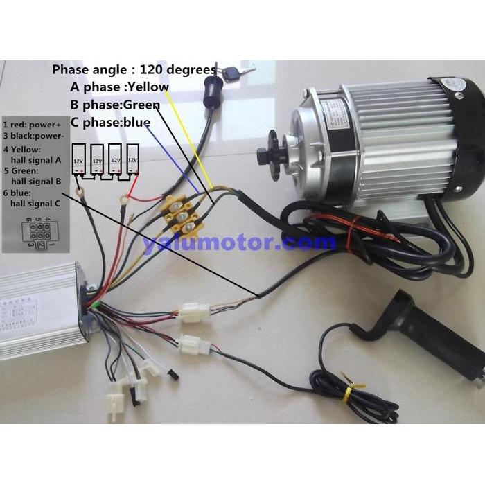 MOTOR LISTRIK BLDC 1000W 48V DINAMO 1KW BEBAN 800KG ATV GOKART JEEP