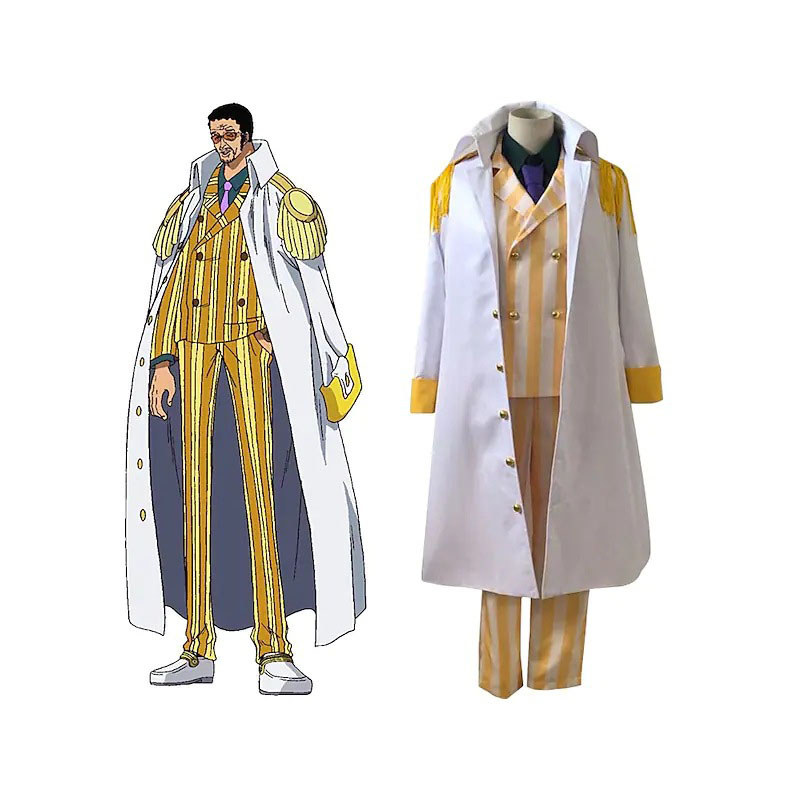 Anime Borsalino Cosplay Costume Admiral Kizaru Cloak And Uniform Suit Halloween Navy General
