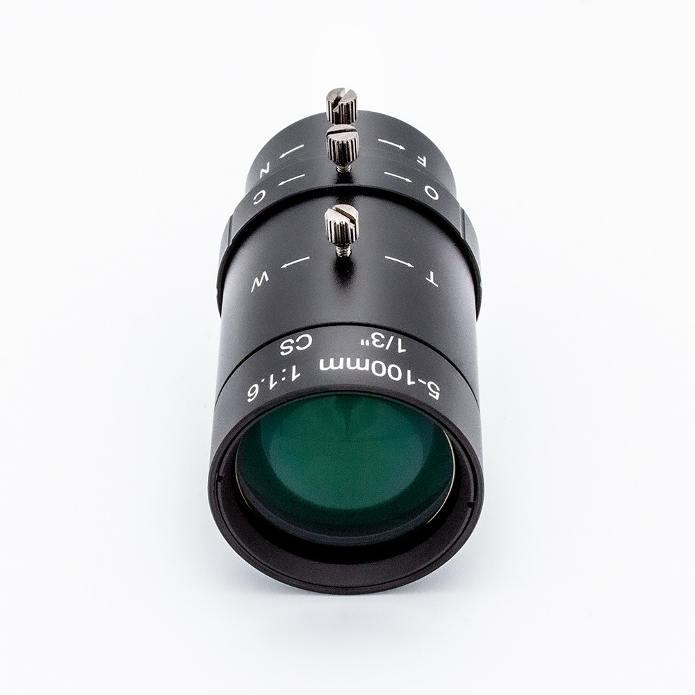 WGWK-C35-100A CCTV 5-100mm Camera Lens CS Mount 3MP Manual Zoom For Industrial Machine Vision IP