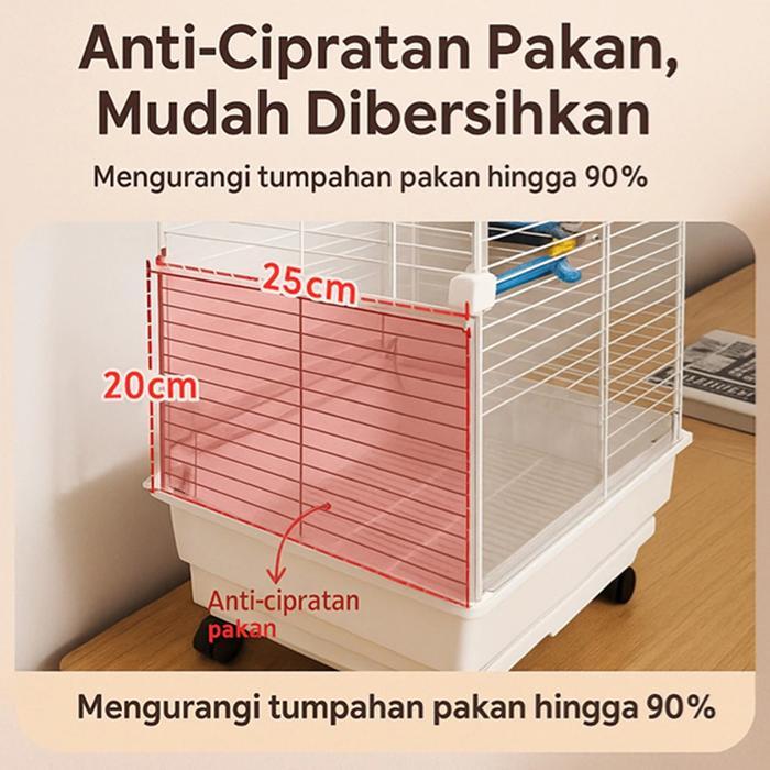 Kandang Burung Kakatua Jenis Baru Di Rumah Menggunakan Vila Burung Delux Berukuran Besar Untuk