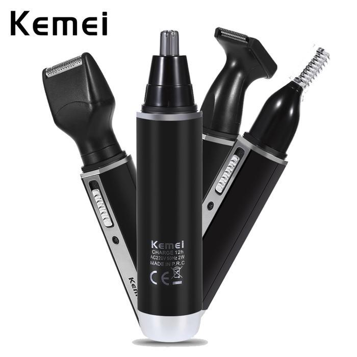 Trimmer Kemei 6630 Alat Cukur Kumis Jenggot Dan Bulu Hidung Cas