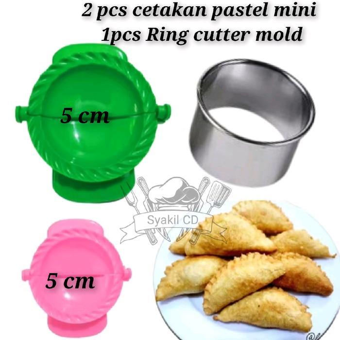 Cetakan Pastel Mini dan Ring Cutter Mold Ukuran 5 cm - Kitchenware Plastik Stainless Steel