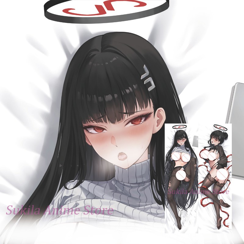 Dakimakura Rio Blue Archive Anime Body Pillow Cover Double Sided Print Life Size Pillowcase