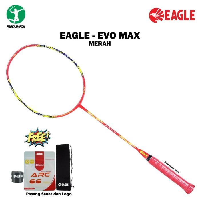 Terlaris Raket Badminton Eagle Evomax Red