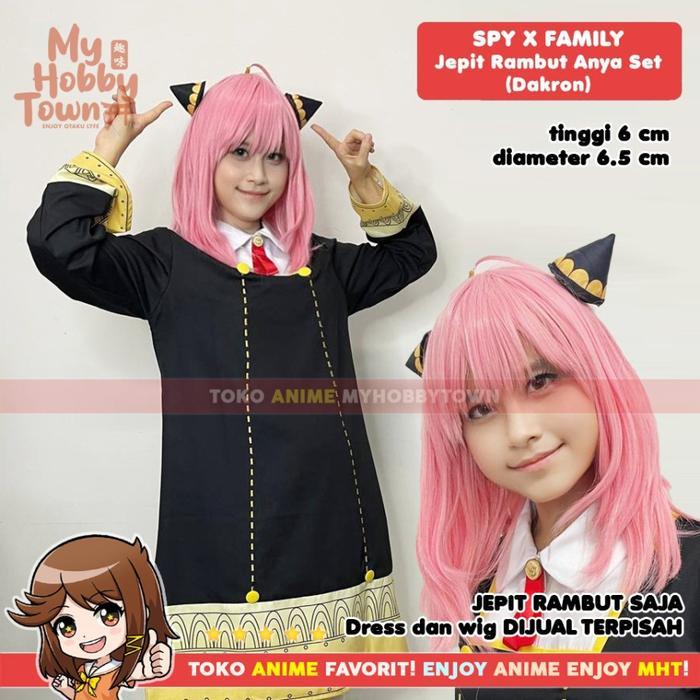 Jepit Rambut Anya Forger Kostum Cosplay Property Spy X Family Dacron