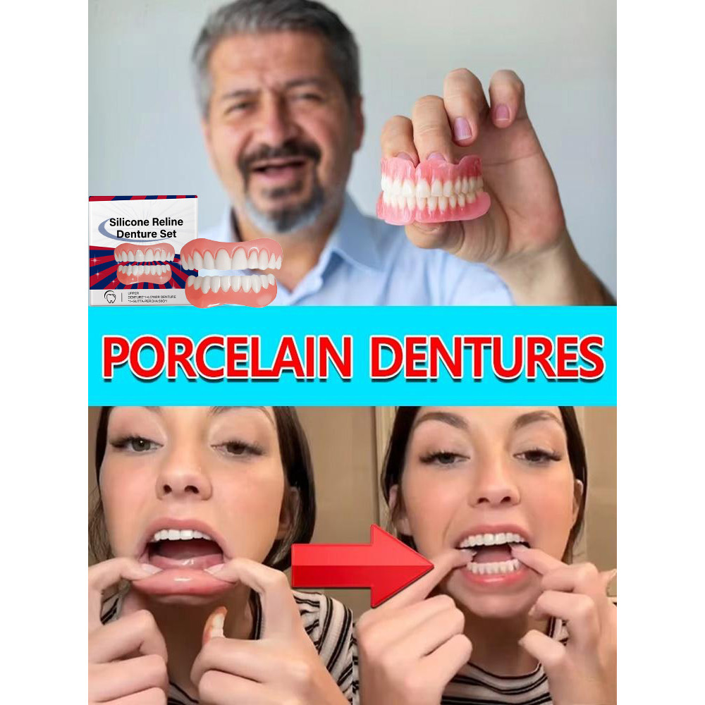 False Teeth Silicone Upper Lower Veneers Perfect Laugh Veneers Dentures Paste Fake Teeth Braces