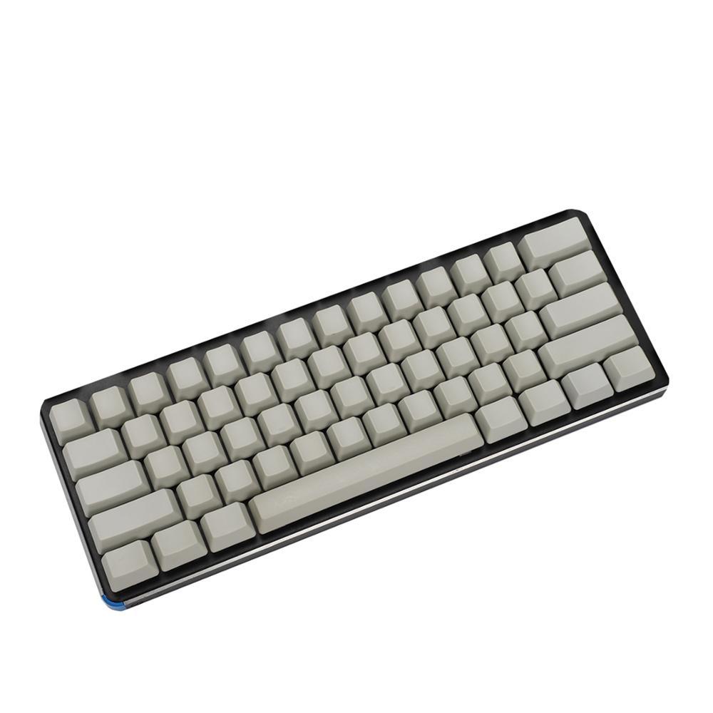 White Black Gray Green Blank Thick PBT OEM Profile 62 Key ISO 61 ANSI Keycaps For MX Switches