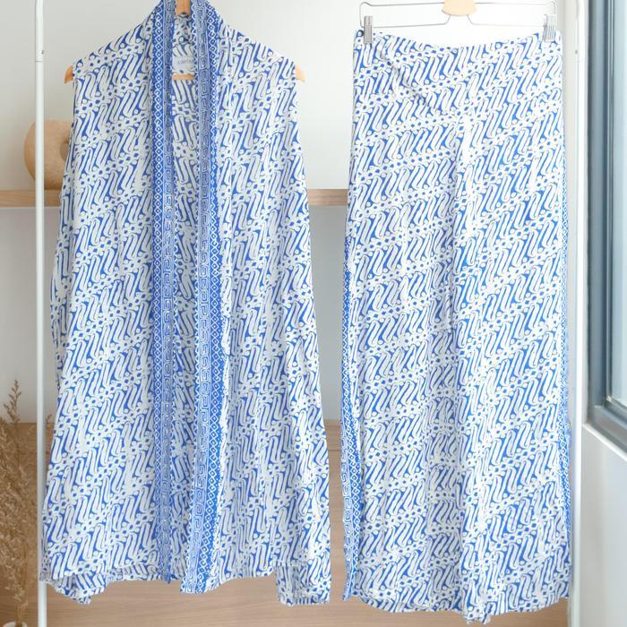 ONE SET OUTER TANPA LENGAN BATIK MODERN OUTWEAR KONDANGAN ARISAN FORMAL CASUAL ATASAN BATIK OUTER