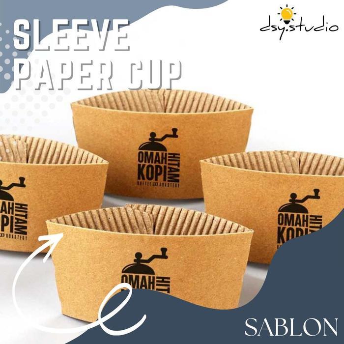 Hot Sale Sablon Sleeve Hot Cup Kertas Holder Cup Anti Panas Print Cetak