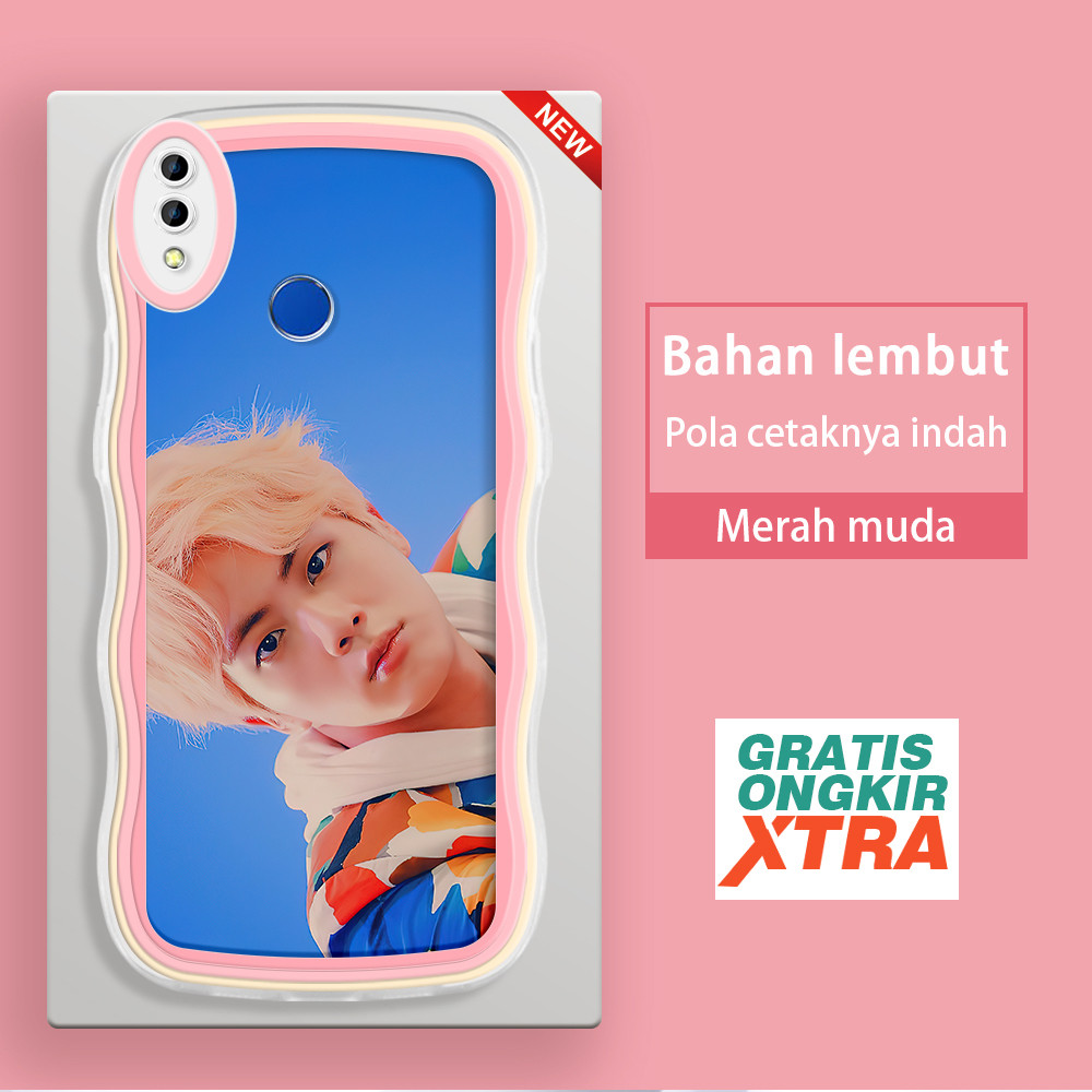 Casing HP Realme 2 3 pro C2 C2S C61 C63 C65 C67 12LITE C75 A1K  Pola Korea BTS Jin  warna-warni gelo