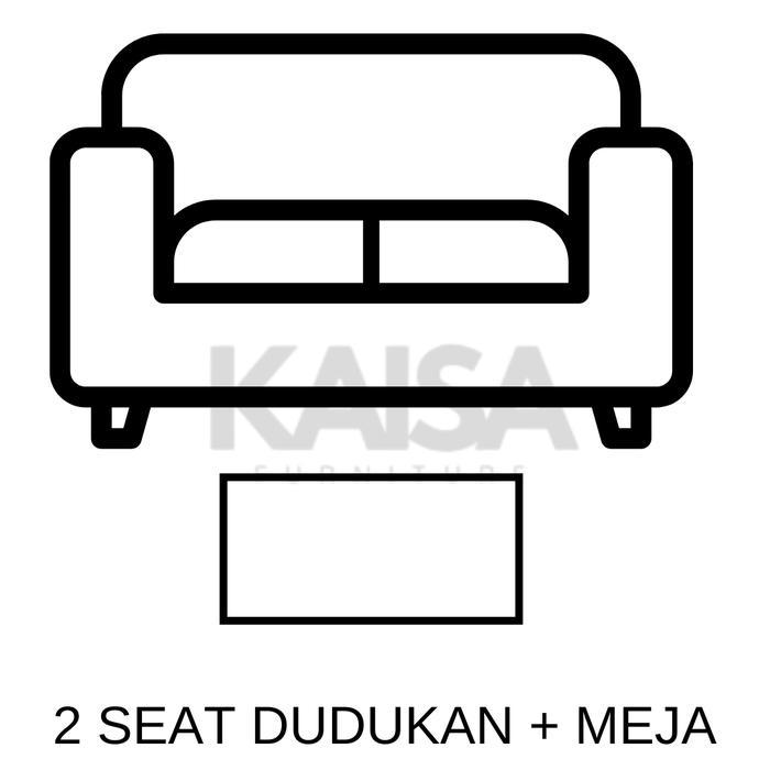 Sofa Tamu Mewah Full Dakron Kualitas Premium 321 seat meja - Kaisa Furniture - 2 seat