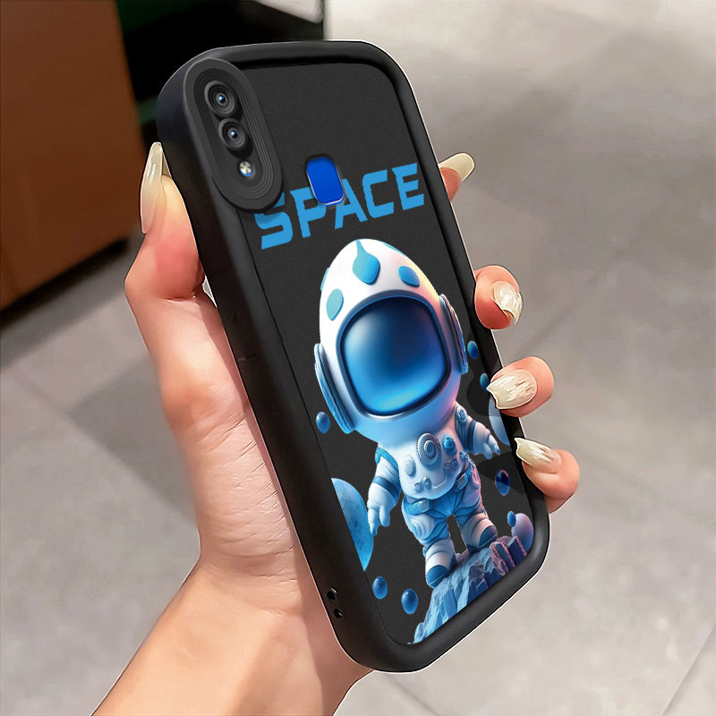 Casing Hp untuk VIVO Y91 Y91i Y93 Y93s Y95 Case Astronot NASA Kasing silikon Cesing model tipis Kesi