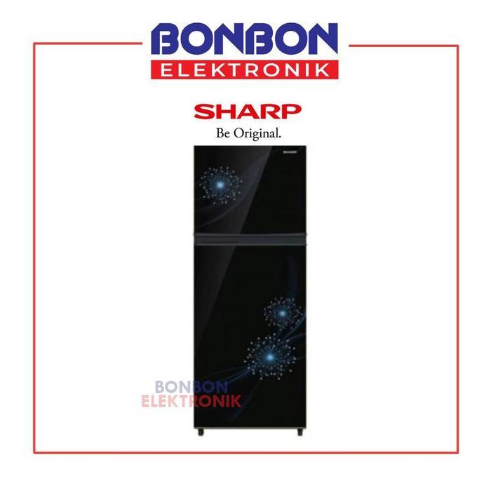 Sharp Kulkas 2 Pintu SJ-317MG-DB/DP / SJ 317 MGDB / SJ 317 MGDP - Blue Dandelion